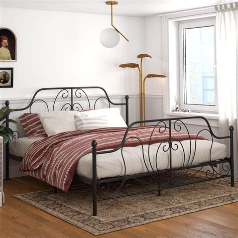 king size metal frame bed with fabric headboard|basic metal bed frame king.